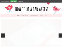 Tablet Screenshot of how-to-be-a-bad-artist.com